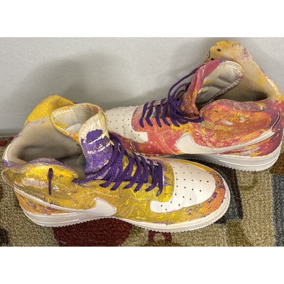 Custom Kobe Bryant Hydro-Dipped Air Force 1 High GS 653998-100 (Made-To-Order) - Picture 2 of 5